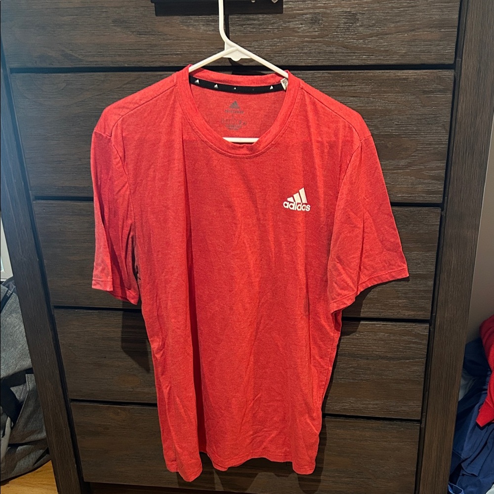 Adidas Men's Vibrant Red Short Sleeve Tee